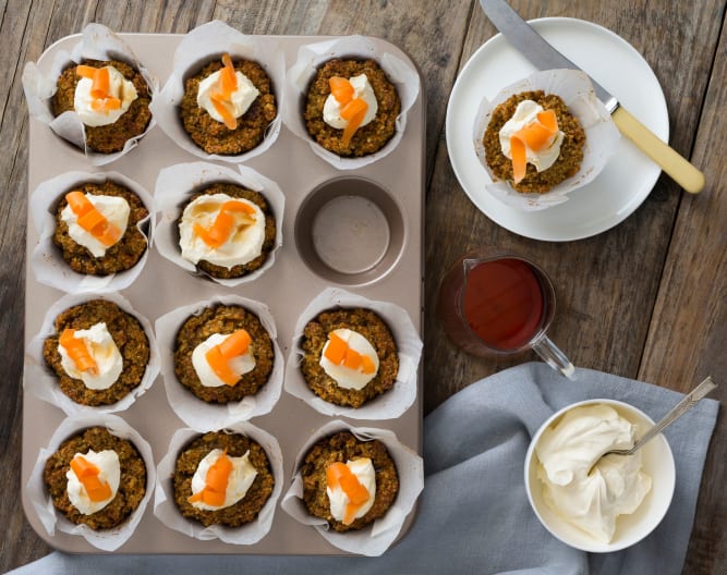 Carrot poppy seed muffins