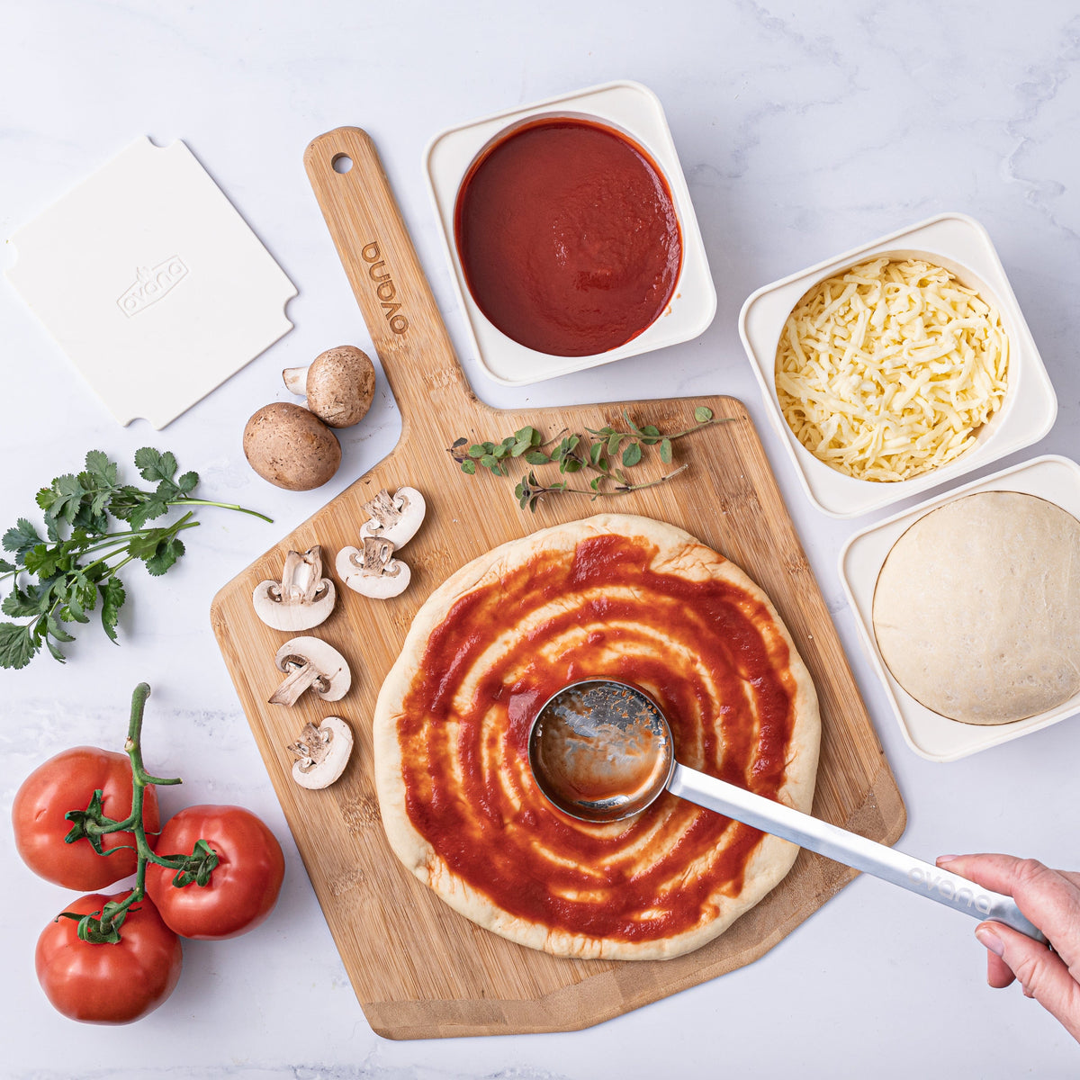 Ovana Pizza Sauce Ladle and Spreader Ovana Pizza Oven Accessories