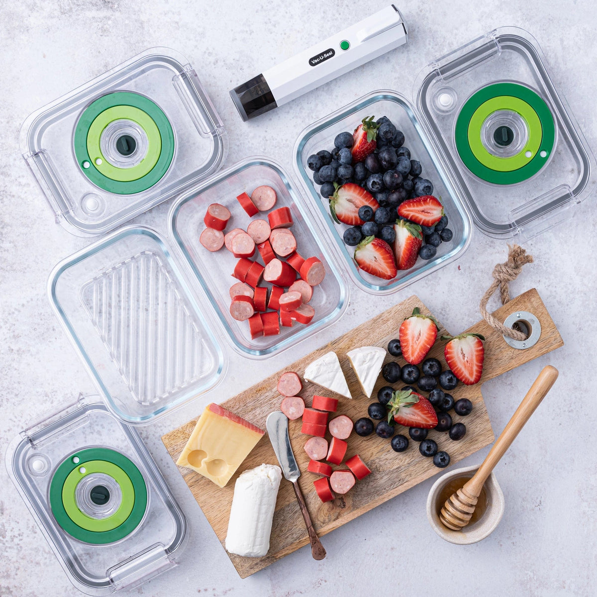 VacUSeal Vacuum Sealer Container 650ml Set of 3