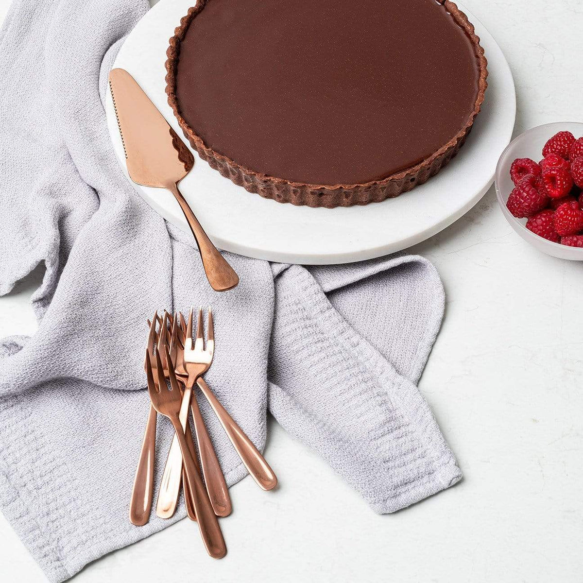 Rose gold clearance cake serving set