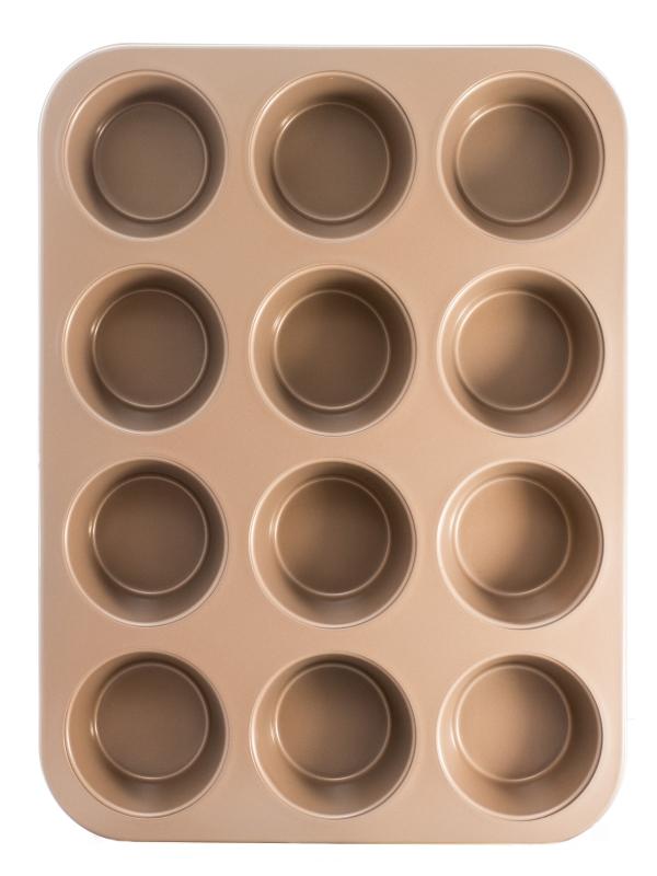 Muffin Tray 12 Cup Rose Gold Non-Stick Muffin Pan