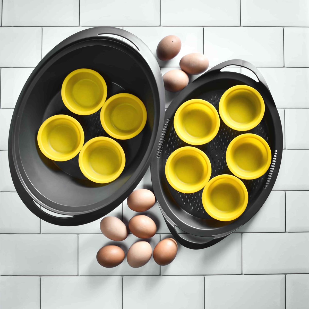 Egg Poaching Cups Silicone Poached Egg Cup Set