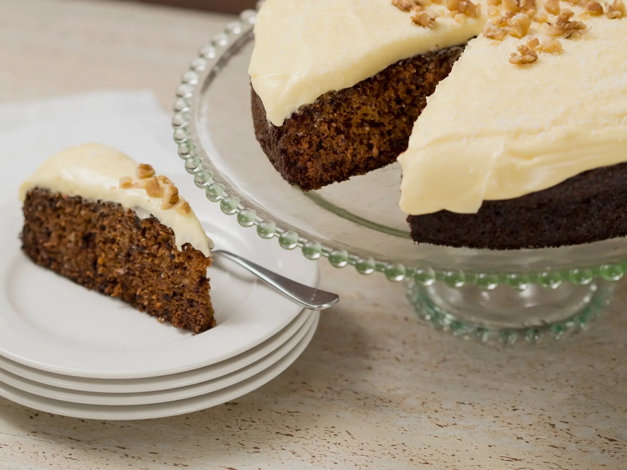 Chop Chop Carrot Cake with cream cheese icing