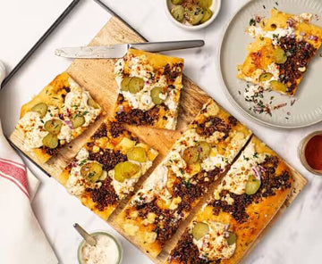 Cheeseburger focaccia