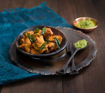 Chicken 65 and green chutney