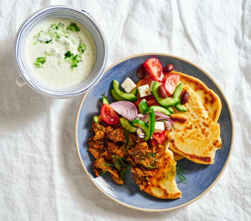 Chicken gyros with tzatziki