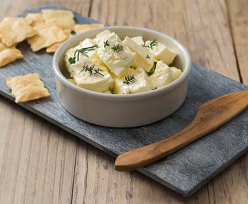 Marinated feta cheese