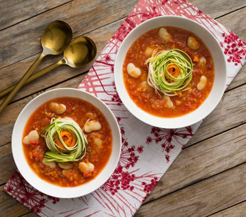 Spiralised vegetable soup