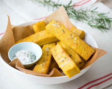 Rosemary and thyme polenta chips