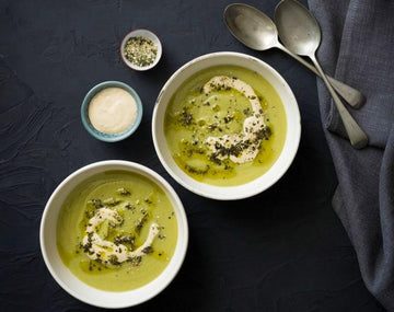 Broccoli soup with sage oil