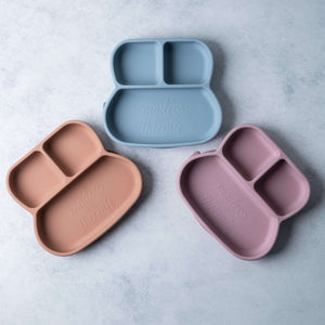 3 silicone suction plates for baby or toddler