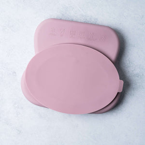 Bottom view of baby suction plate showing BPA-free icon