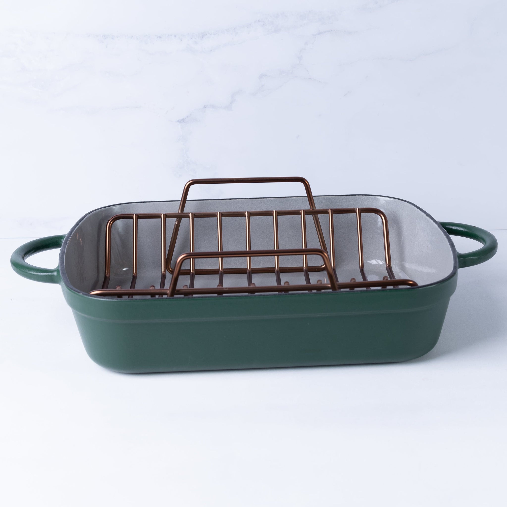 Firra Cast Iron Roasting Pan Rack - Stainless Steel Roasting Rack