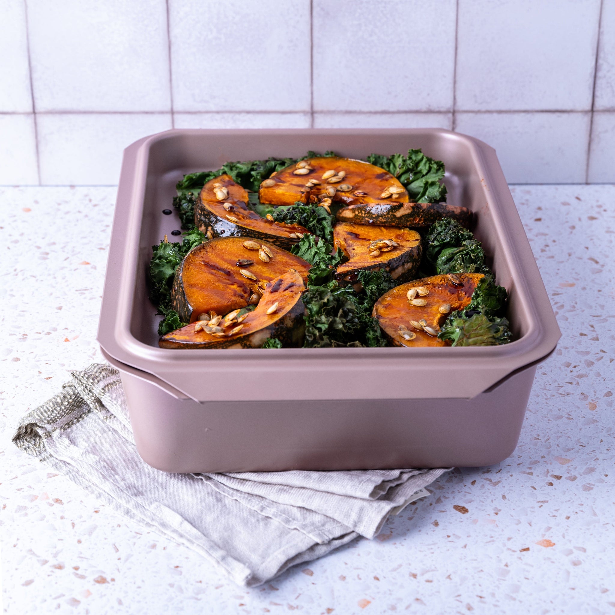 Thermomix Rose Gold Roasting Tray with Lid