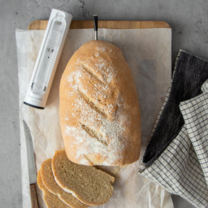 Thermomix sensor placed in bread for perfect baking