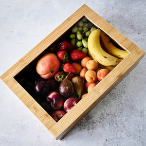 Fruit grazing box with clear lid 