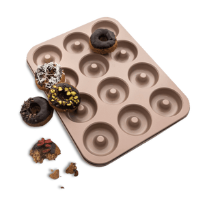 TheMix Shop Rose Gold Rose Gold Doughnut Tray – 12-Hole Donut